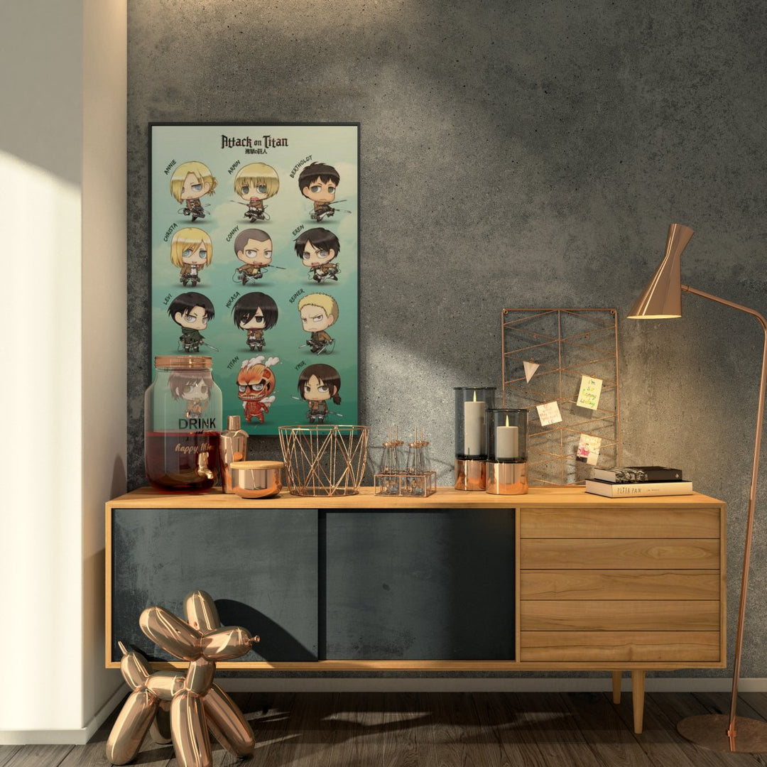 Attack On Titan Plakat Chibi Characters - Supernerds