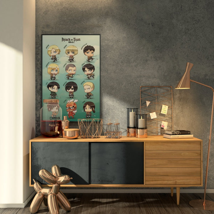 Attack On Titan Plakat Chibi Characters - Supernerds