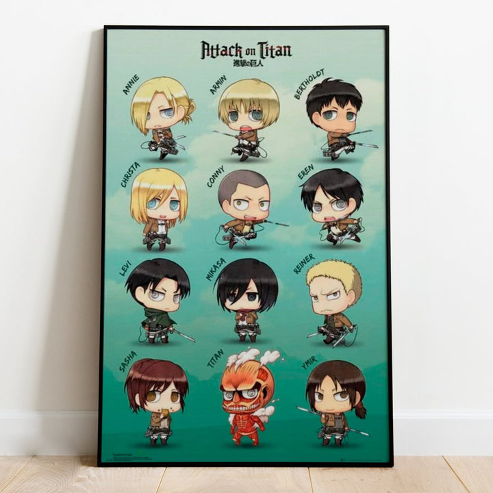 Attack On Titan Plakat Chibi Characters - Supernerds