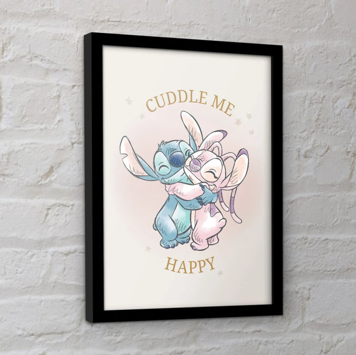 Disney's Lilo and Stitch Innrammet Bilde 30 x 40 cm Happy - Supernerds