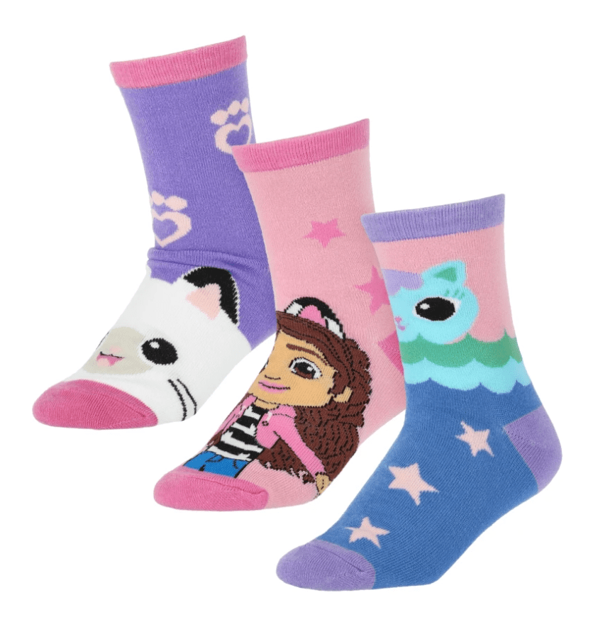 Gabby's Dukkehus Sokker 3 - pk Cute - Supernerds