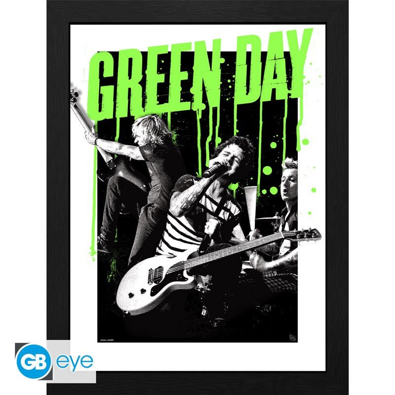 Green Day Innrammet Bilde 30 x 40 cm Live - Supernerds