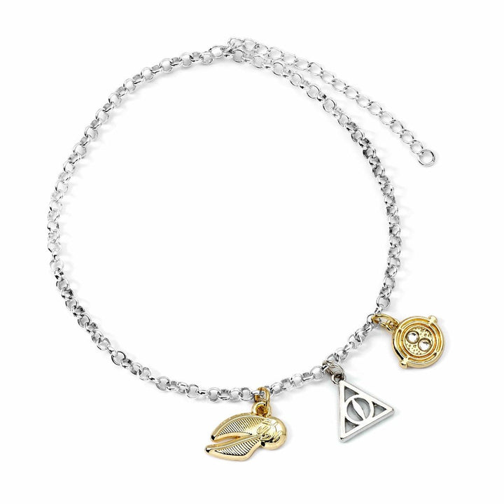 Harry Potter Armbånd Sølv Triple Charm - Supernerds