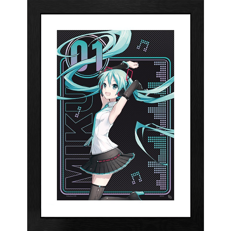 Hatsune Miku Innrammet Bilde 30 x 40 cm 01 - Supernerds