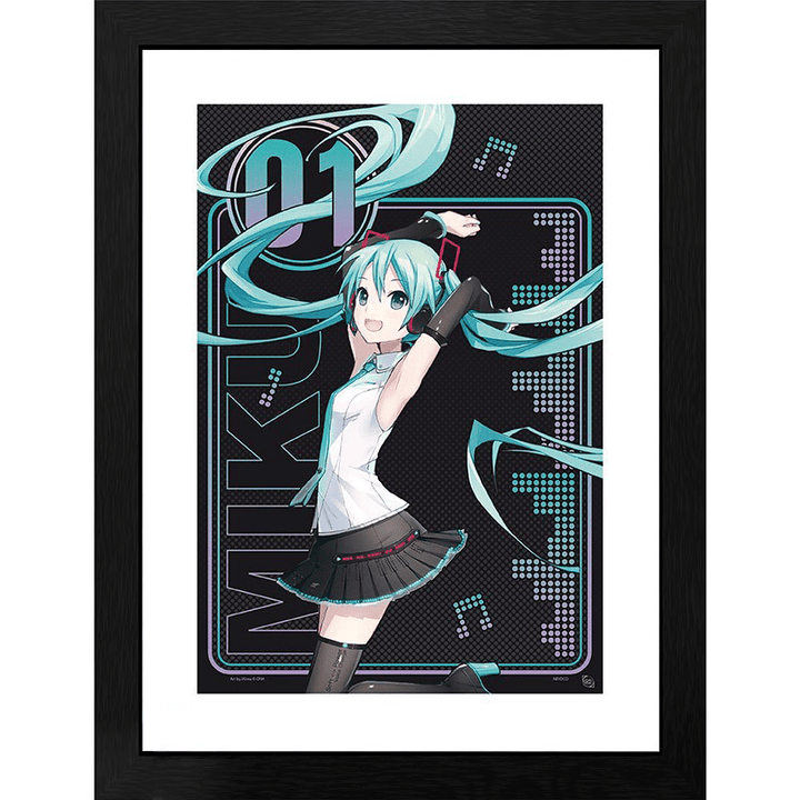 Hatsune Miku Innrammet Bilde 30 x 40 cm 01 - Supernerds
