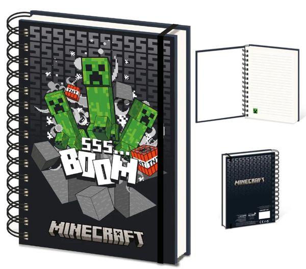 Minecraft Creeper Boom Notatbok A5 - Supernerds