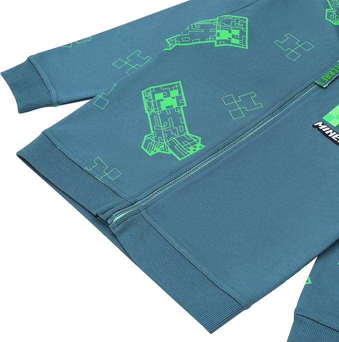 Minecraft Hettegenser med Glidelås Creeper Party - Supernerds