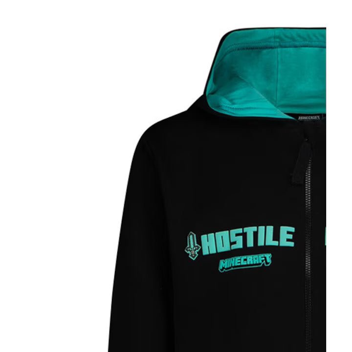 Minecraft Hettegenser med Glidelås Fighting Steve - Supernerds