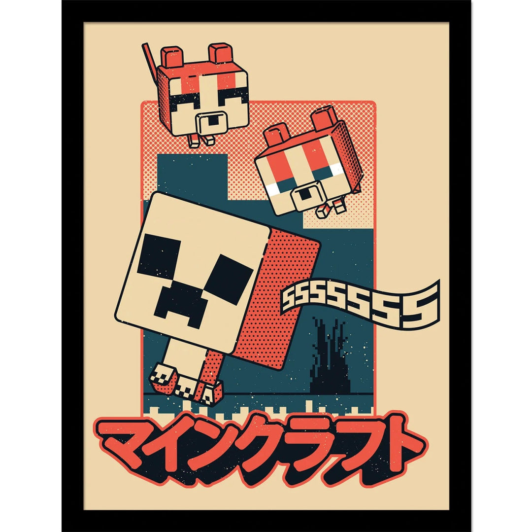 Minecraft Innrammet Bilde 30 x 40 cm Chibi - Supernerds