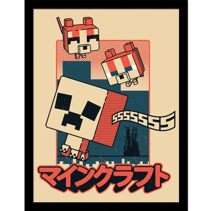 Minecraft Innrammet Bilde 30 x 40 cm Chibi - Supernerds