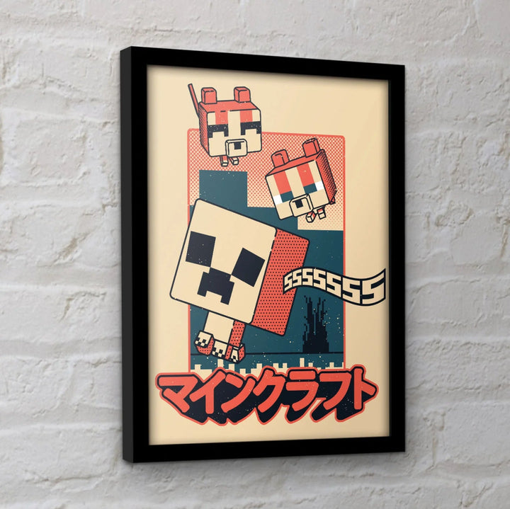 Minecraft Innrammet Bilde 30 x 40 cm Chibi - Supernerds