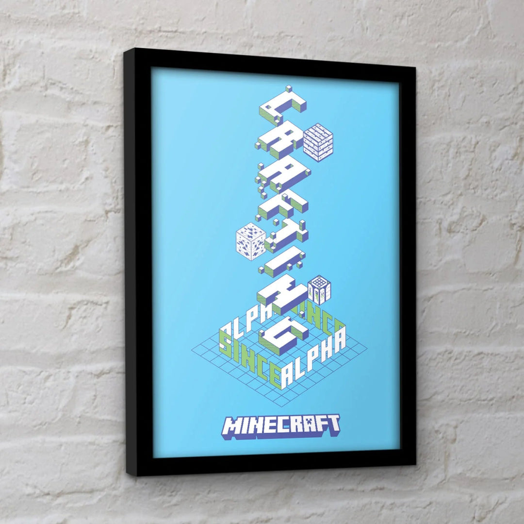 Minecraft Innrammet Bilde 30 x 40 cm Crafting - Supernerds