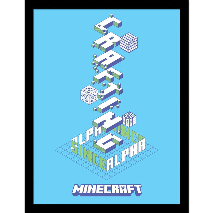 Minecraft Innrammet Bilde 30 x 40 cm Crafting - Supernerds