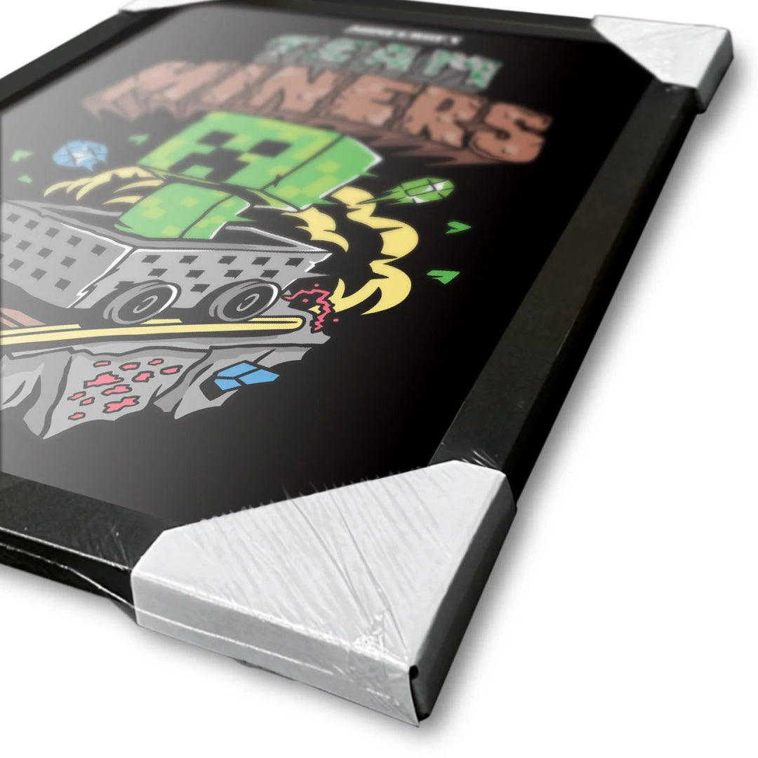 Minecraft Innrammet Bilde 30 x 40 cm Team Miners - Supernerds