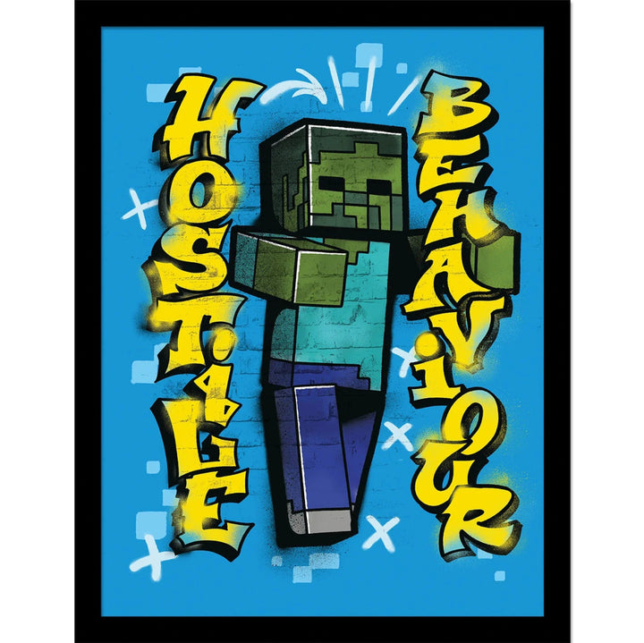 Minecraft Innrammet Bilde 30 x 40 cm Zombie - Supernerds