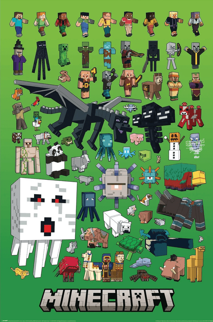 Minecraft Plakat Character Montage - Supernerds