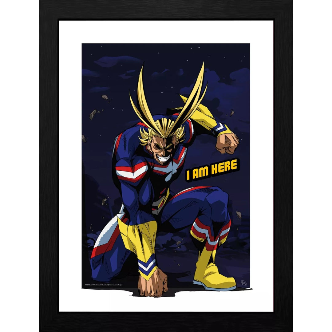 My Hero Academia Innrammet Bilde 30 x 40 cm All Might - Supernerds