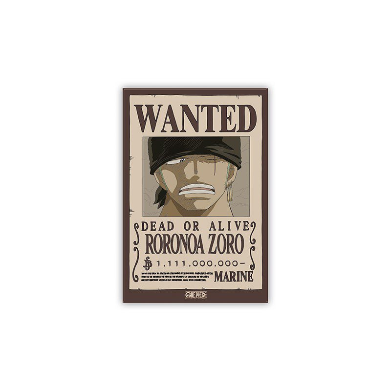 One Piece Kjøleskapmagnet Wanted Zoro - Supernerds