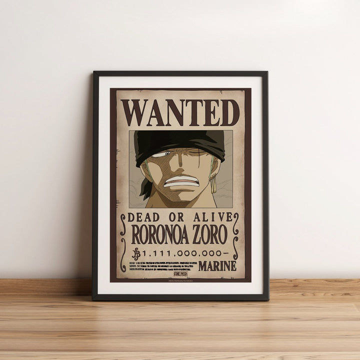 One Piece Plakat 52 x 38 cm Wanted Zoro Wano - Supernerds