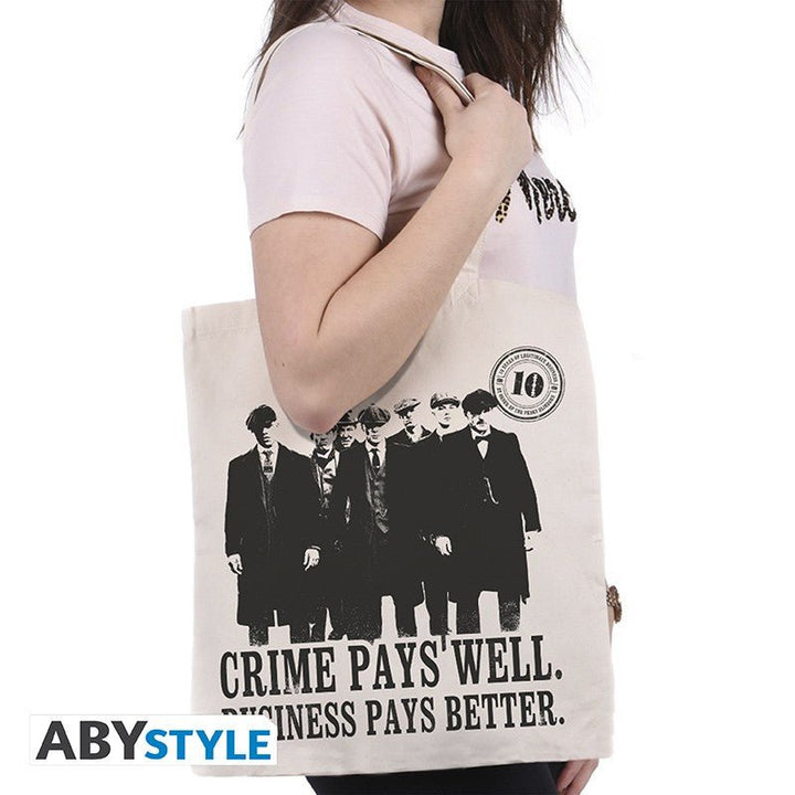Peaky Blinders Tote Bag Crime Pays - Supernerds