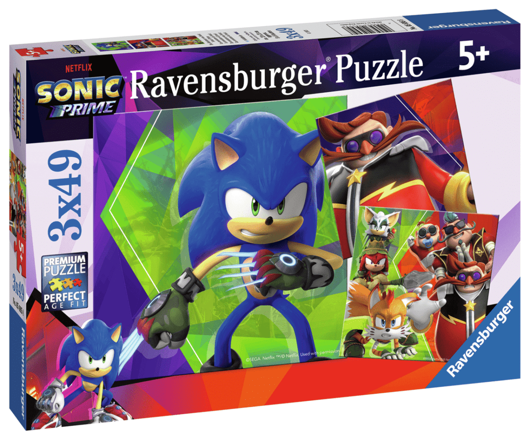 Sonic Puslespill 49 brikker 3 - pk Prime - Supernerds