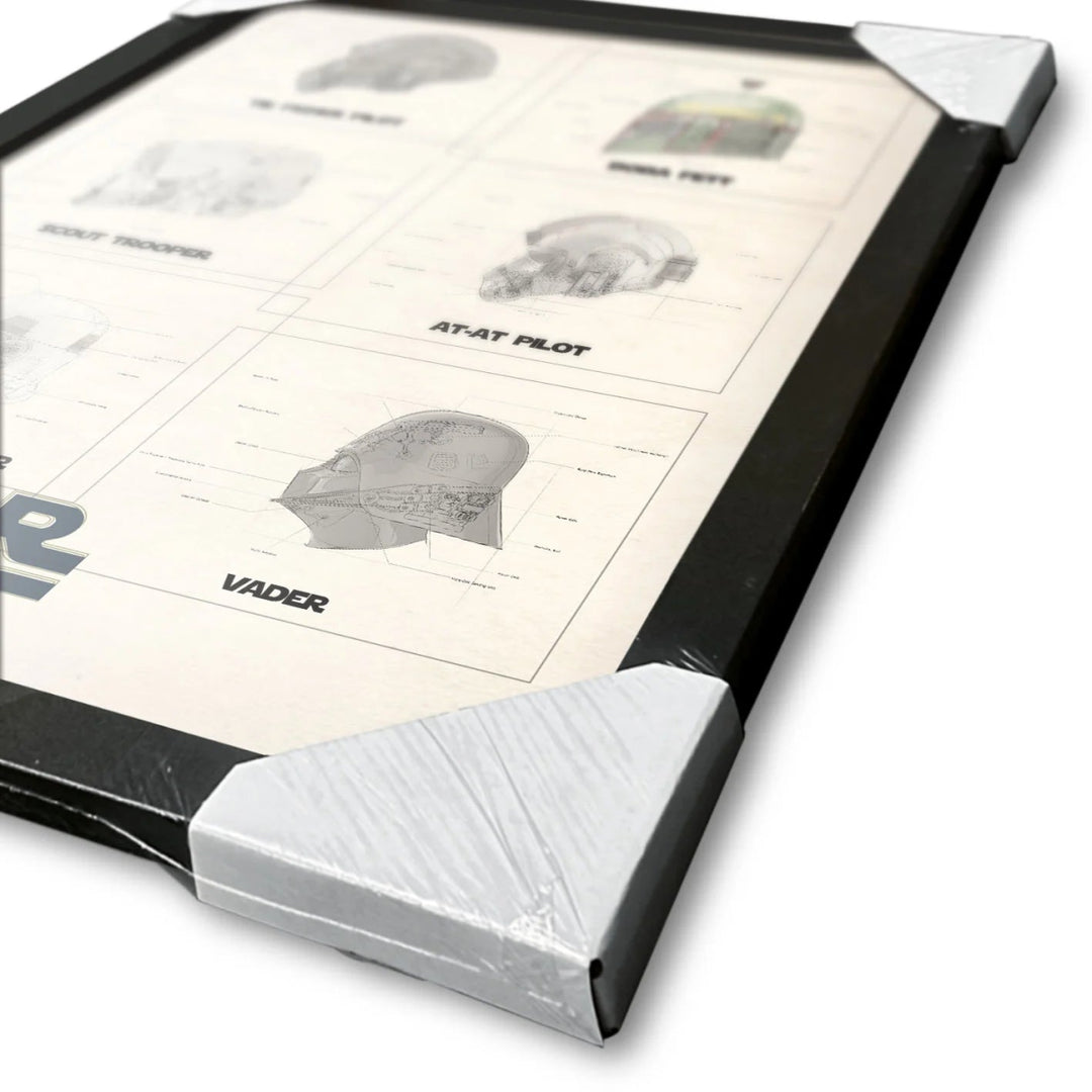 Star Wars Innrammet Bilde 30 x 40 cm Helmets - Supernerds