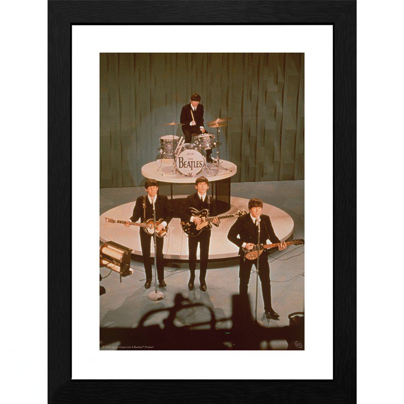 The Beatles Innrammet Bilde 30 x 40 cm Ed Sullivan Show - Supernerds