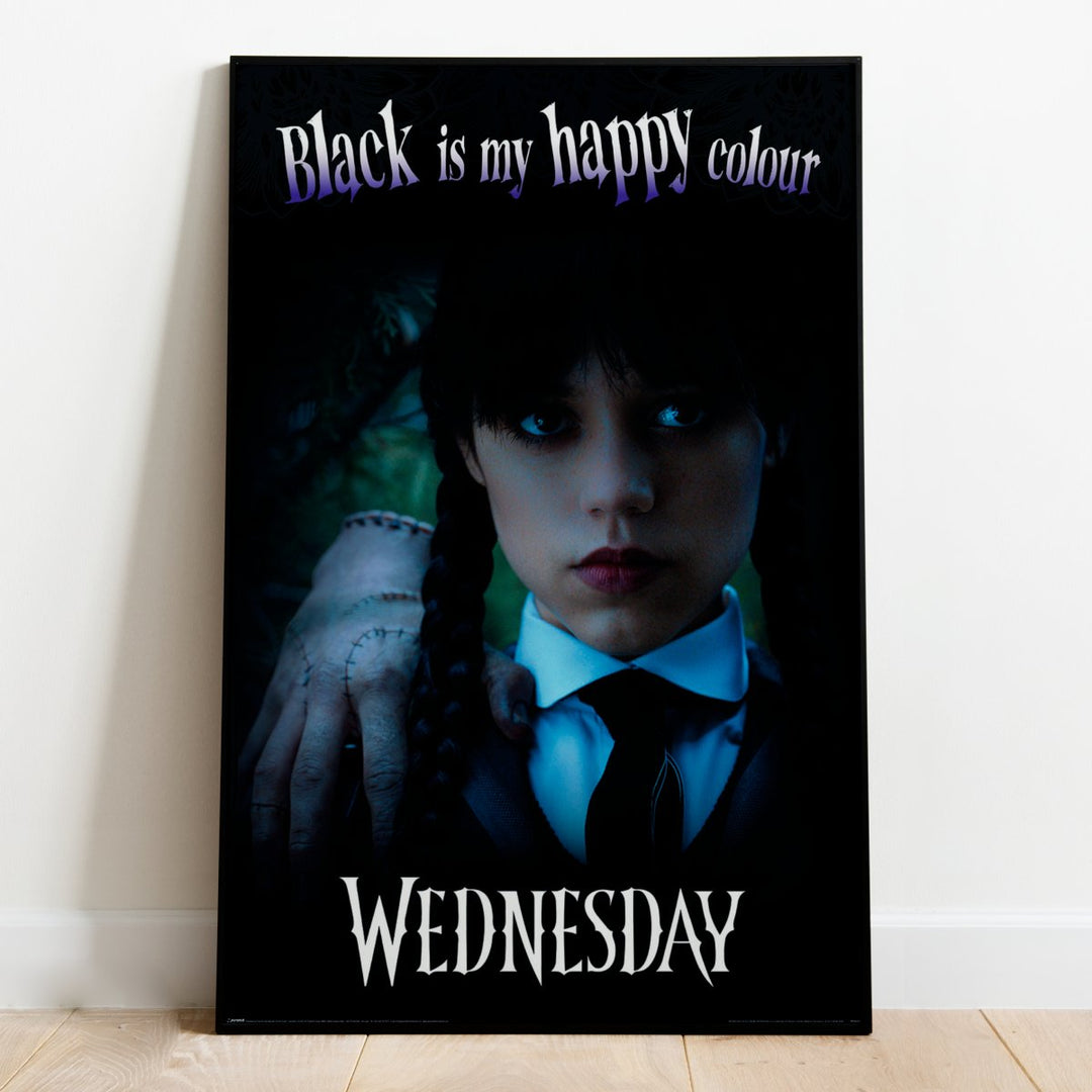 Wednesday Plakat Black Is My Happy Colour - Supernerds