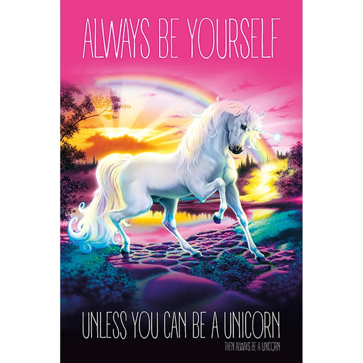 Enhjørning Plakat Always Be Yourself - Supernerds