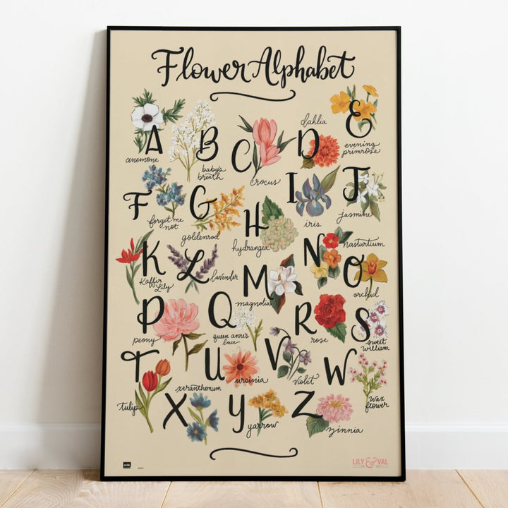 Flower Alphabet Plakat - Supernerds