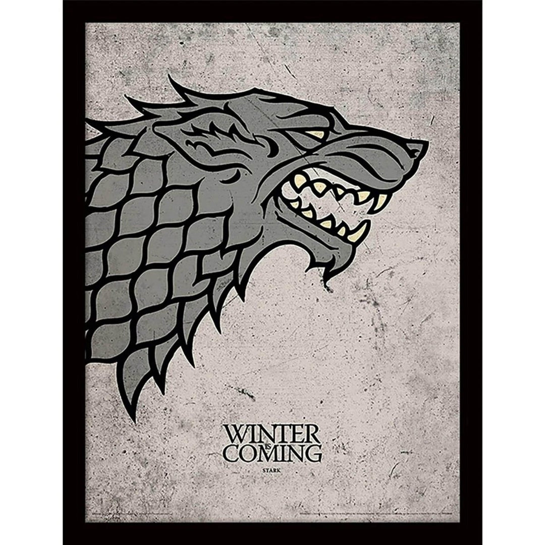 Game of Thrones Innrammet Bilde 30 x 40 cm Stark - Supernerds
