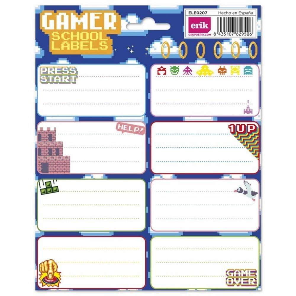 Gaming Etiketter Selvklebende - Supernerds