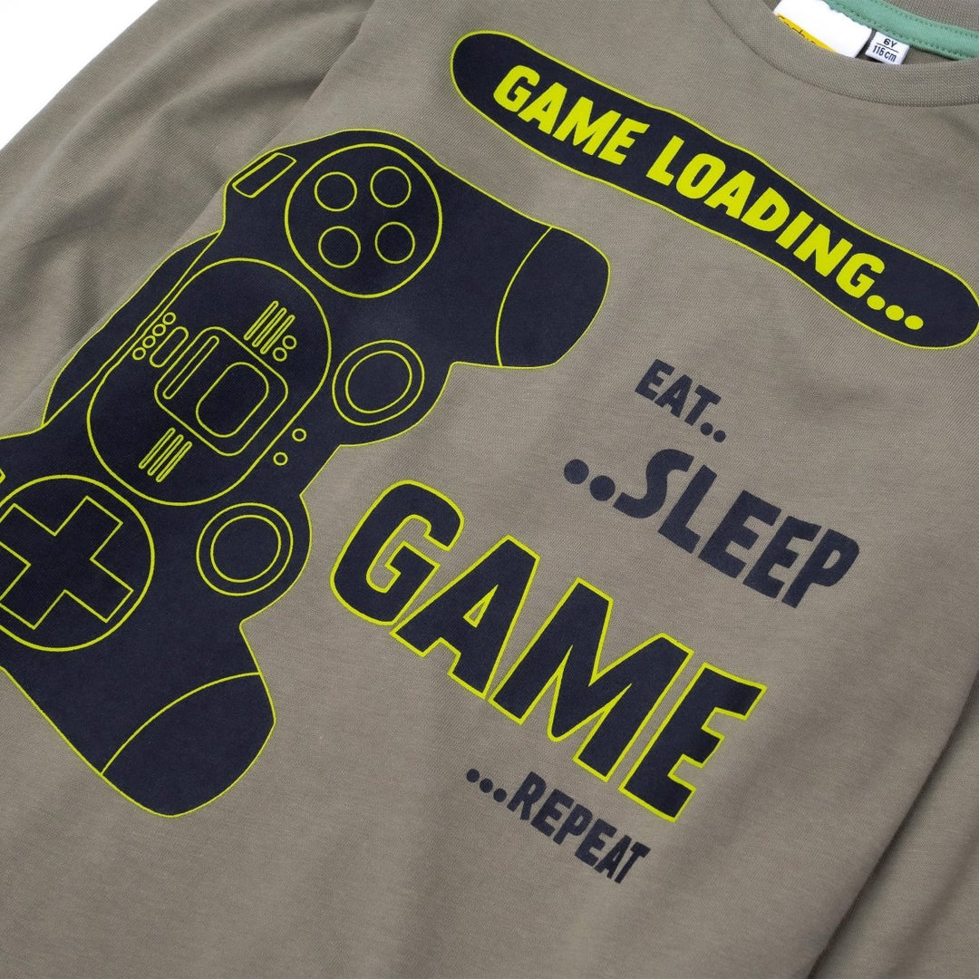 Gaming Pysjamas Eat Sleep Game Repeat - Supernerds