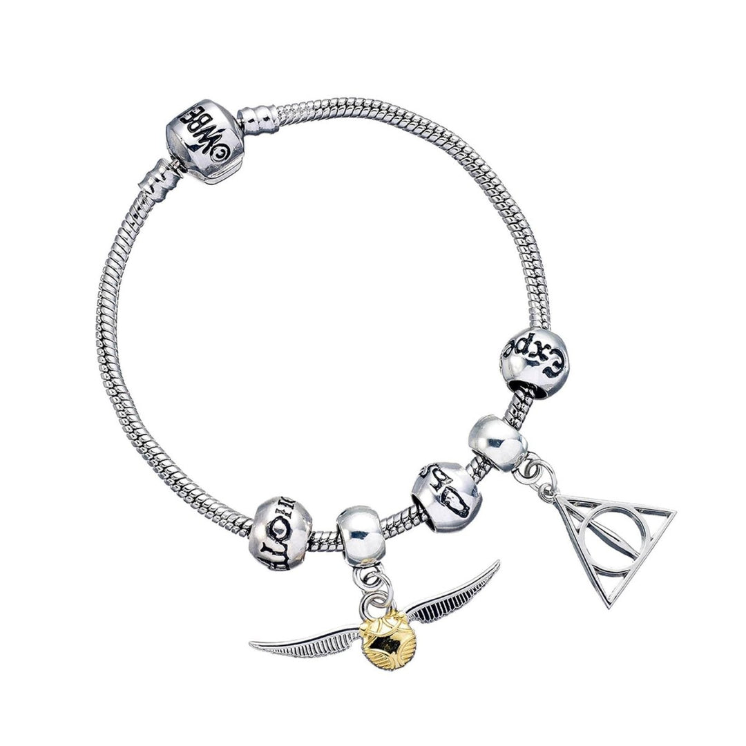 Harry Potter Armbånd Sølvforgylt Triple Charm - Supernerds