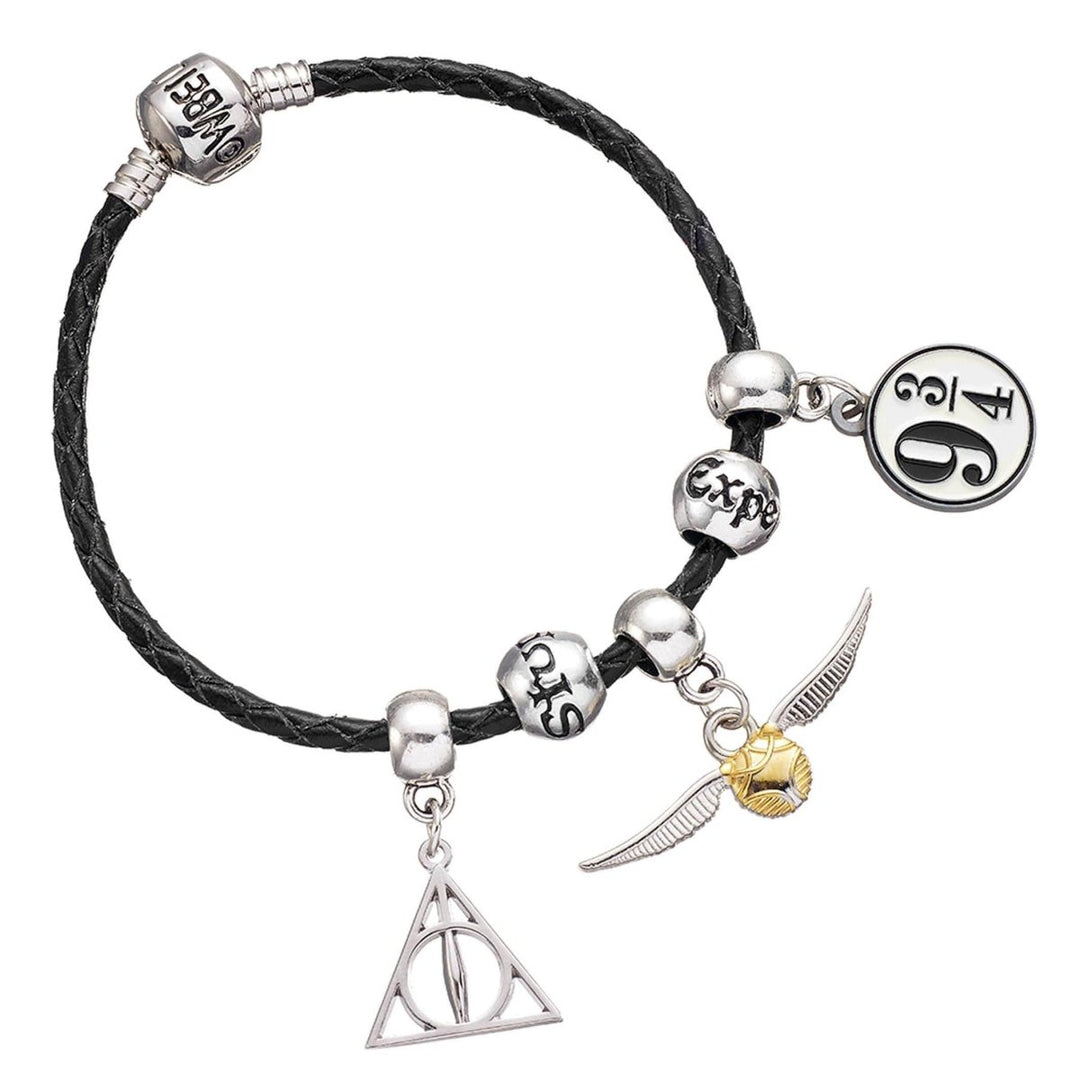 Harry Potter Armbånd Sort Triple Charm - Supernerds