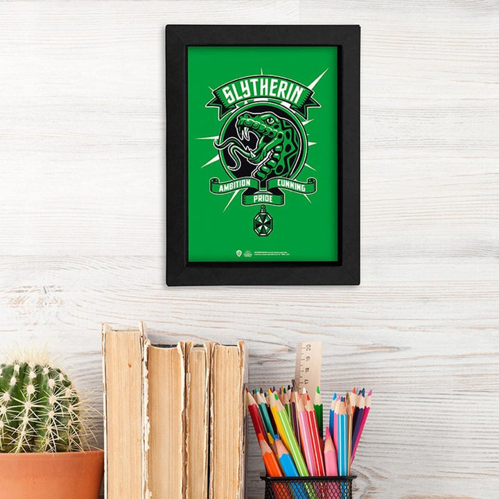 Harry Potter Innrammet Bilde 15x20 Slytherin - Supernerds