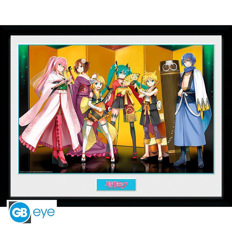 Hatsune Miku Innrammet Bilde 30 x 40 cm Kuroshishi Unit - Supernerds