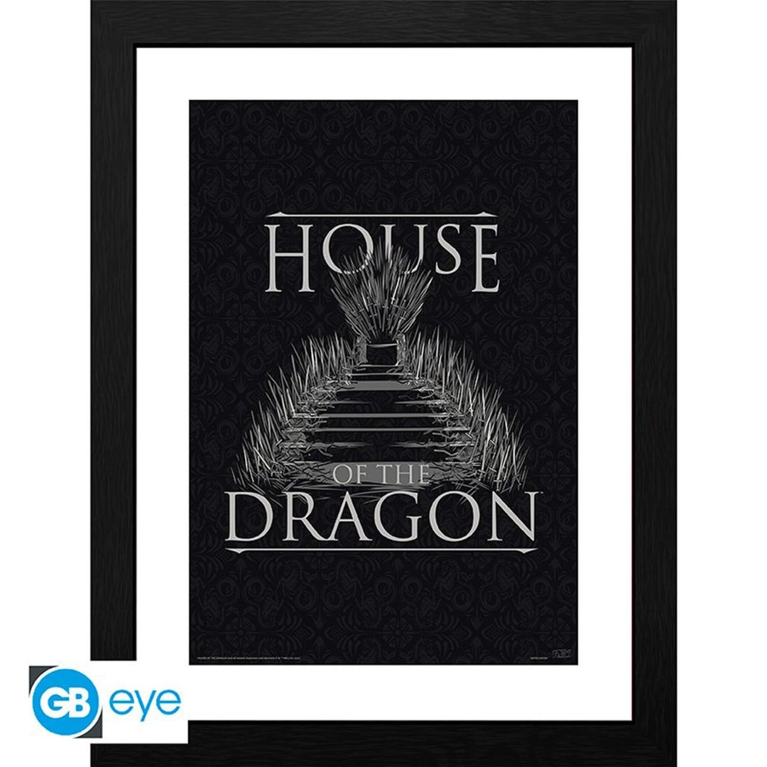 House of the Dragon Innrammet Bilde 30 x 40 cm Iron Throne - Supernerds
