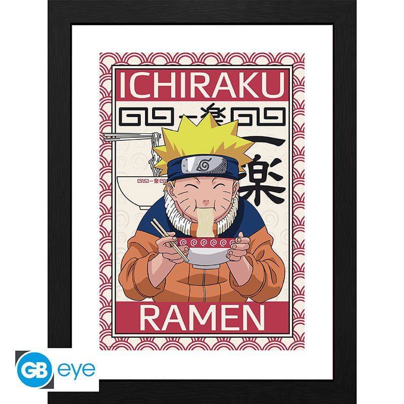 Naruto Innrammet Bilde 30 x 40 cm Ichiraku Ramen - Supernerds