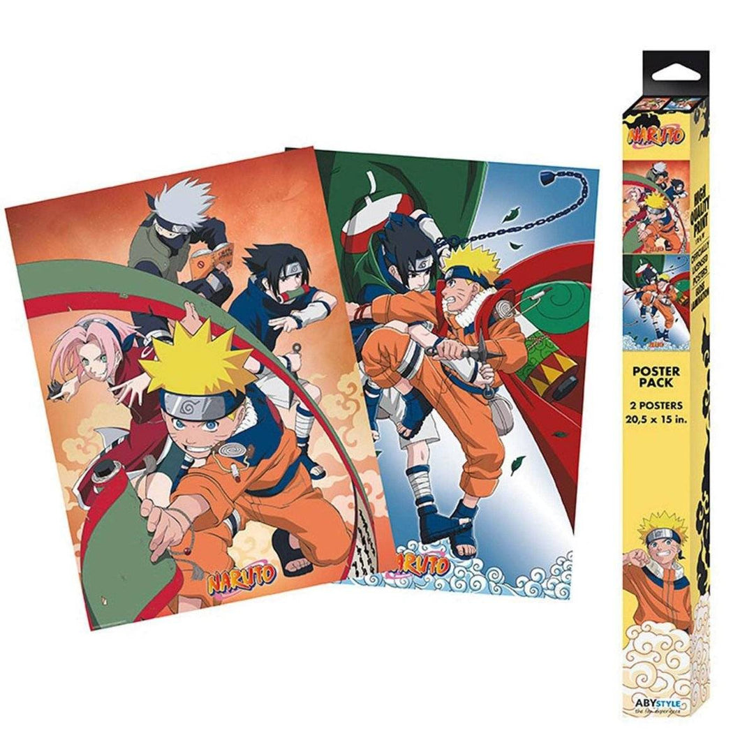 Naruto Plakat 52 x 38 cm Team 7 2-pk - Supernerds