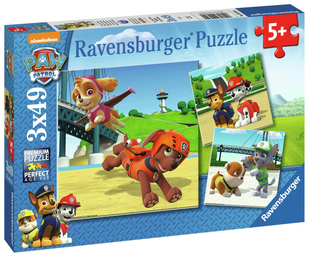 Paw Patrol Puslespill 49 brikker 3-pk Pawsome - Supernerds