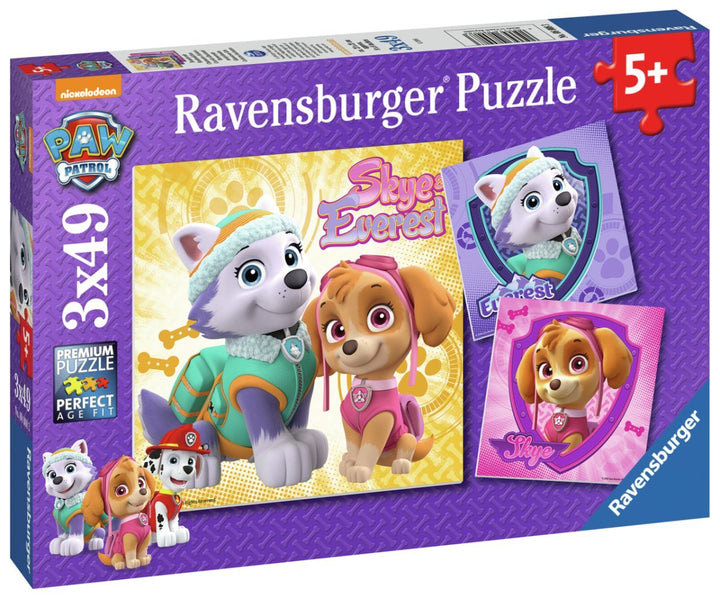 Paw Patrol Puslespill 49 brikker 3-pk Søte Valper - Supernerds