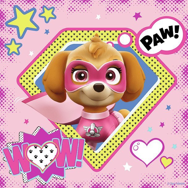 Paw Patrol Puslespill 49 brikker 3-pk Superhelter - Supernerds