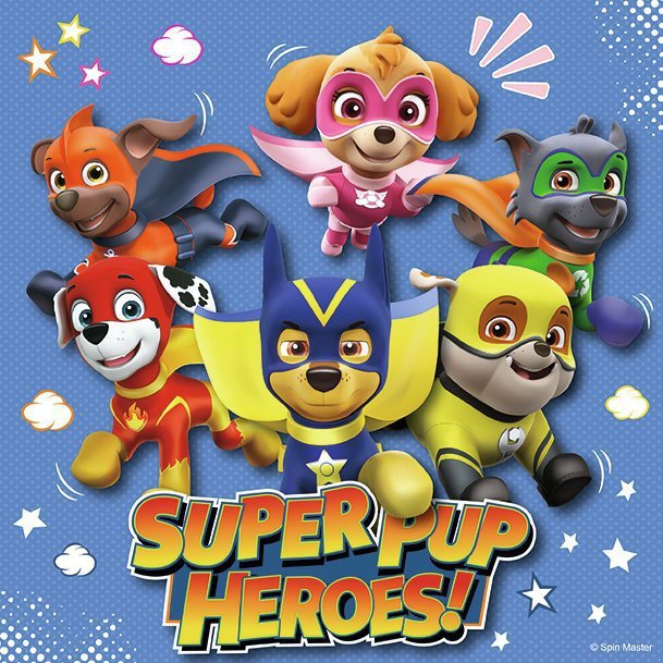 Paw Patrol Puslespill 49 brikker 3-pk Superhelter - Supernerds