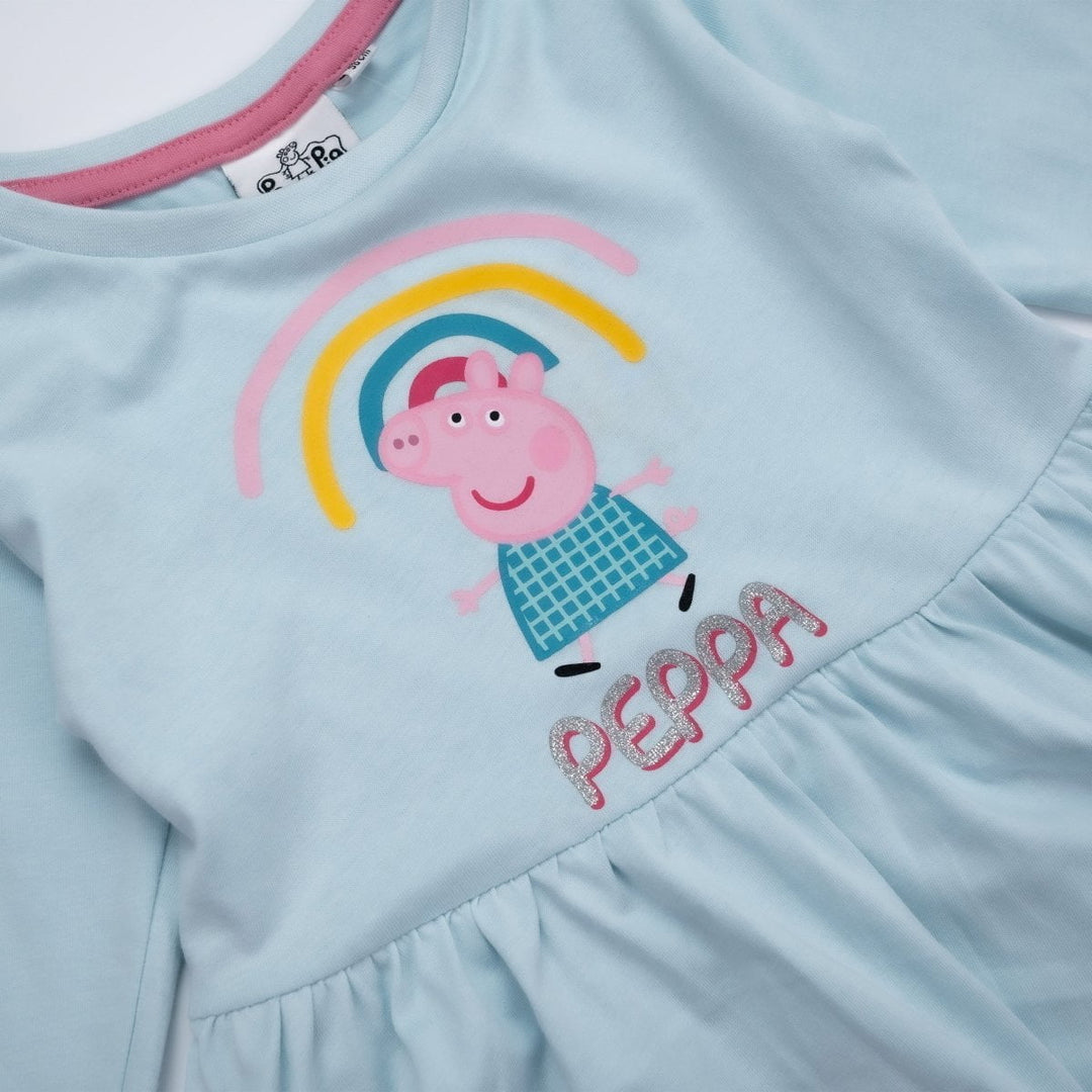 Peppa Gris Kjole Blue Rainbow - Supernerds