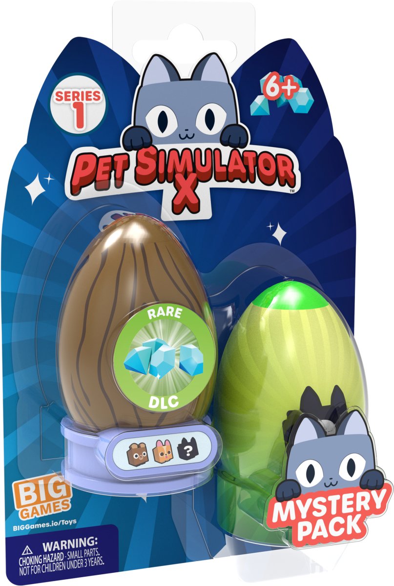 Pet Simulator X Mystery Egg 2-pk Samlefigur m/DLC-kode - Supernerds