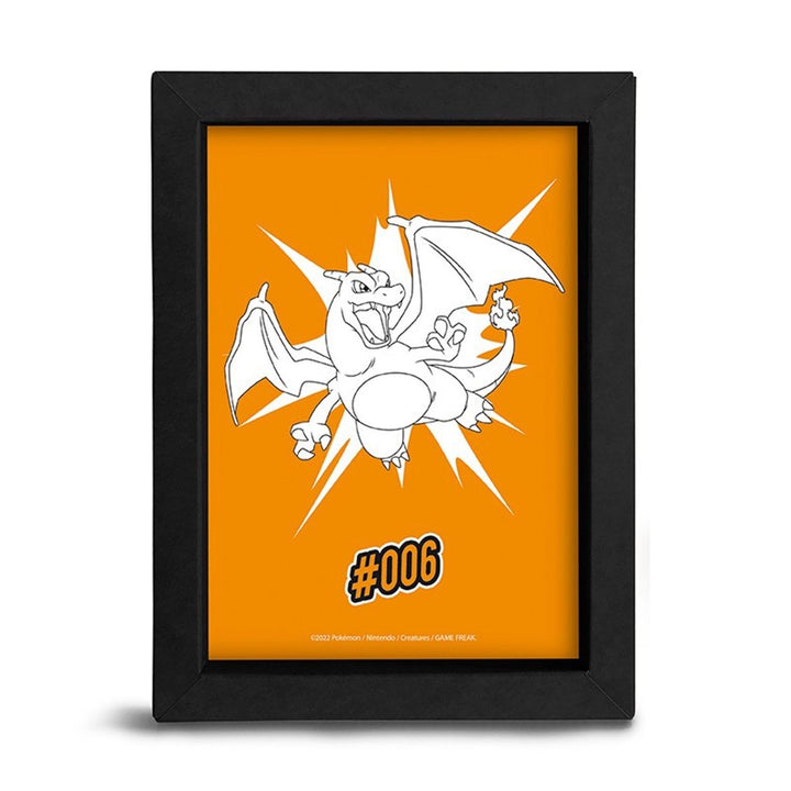 Pokemon Innrammet Bilde 15x20 Charizard - Supernerds