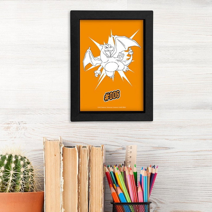 Pokemon Innrammet Bilde 15x20 Charizard - Supernerds