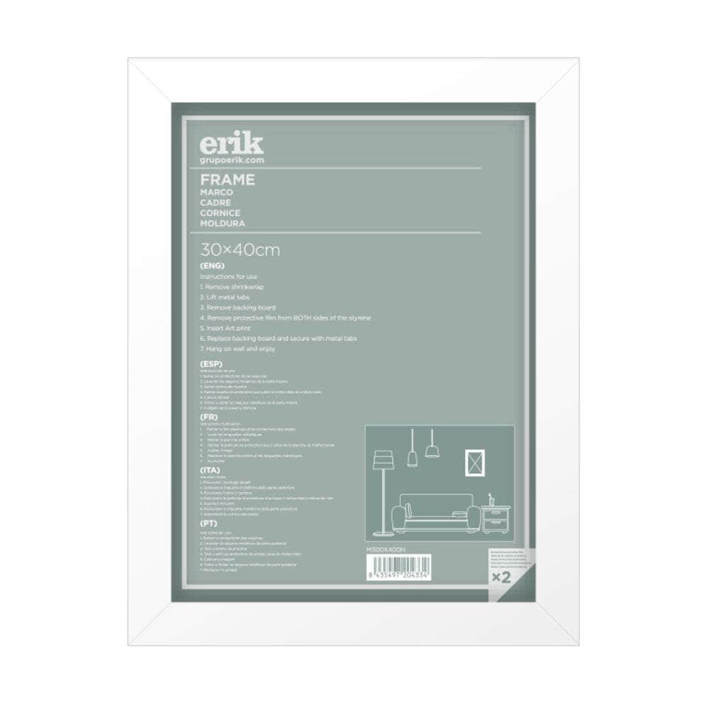 Ramme 30 x 40 cm Hvit - Supernerds