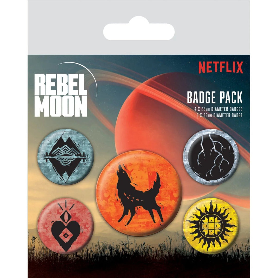 Rebel Moon Pins 5-pk - Supernerds